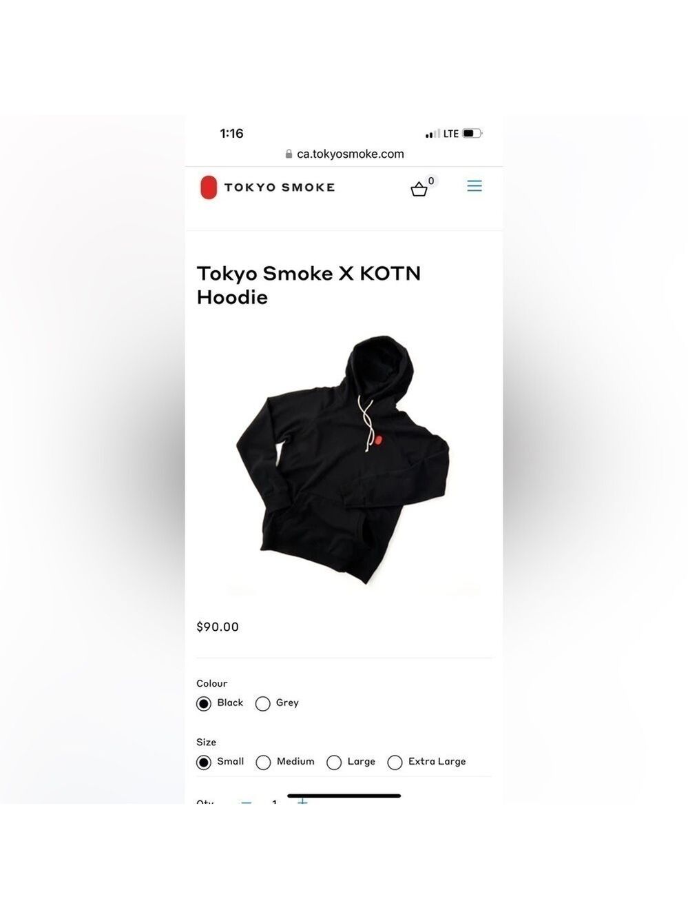 Tokyo smoke XS black hoodie - Picture 7 of 9